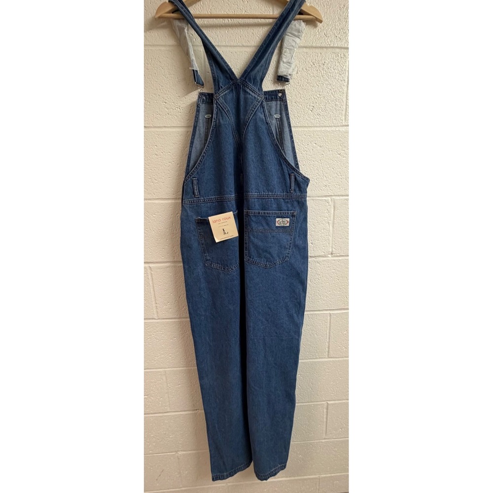Lana Roux Women LP7001 Denim Overalls Large Medium Wash Utility Boho New